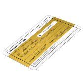 Law of Attraction Elegant Gold Abundance Check Magnet (Linke Seite)
