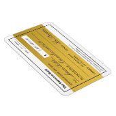 Law of Attraction Elegant Gold Abundance Check Magnet (Rechte Seite)