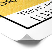 Law of Attraction Elegant Gold Abundance Check Poster (Ecke)