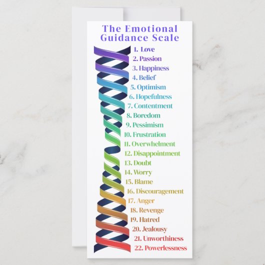 Law of Attraction Emotion Guidance Scale Bookmark (Vorderseite)