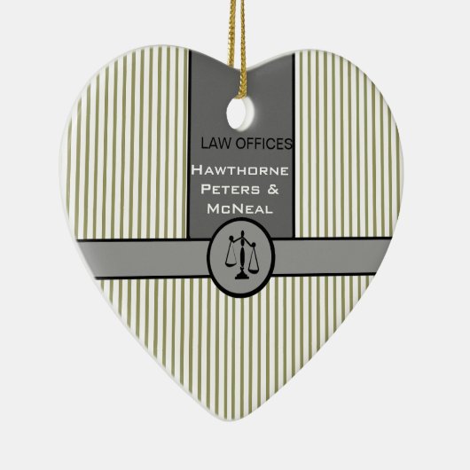 Law Office Attorney Justice Scale Custom Law Gifts Keramikornament (Rechts)