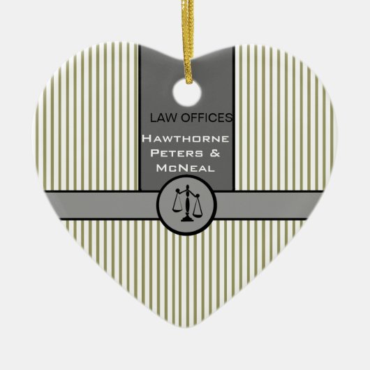 Law Office Attorney Justice Scale Custom Law Gifts Keramikornament (Vorne)
