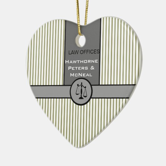 Law Office Attorney Justice Scale Custom Law Gifts Keramikornament (Links)