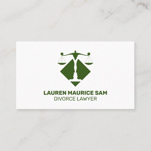 Law Office Geschieden Specialist Minimalist Visitenkarte (Vorderseite)