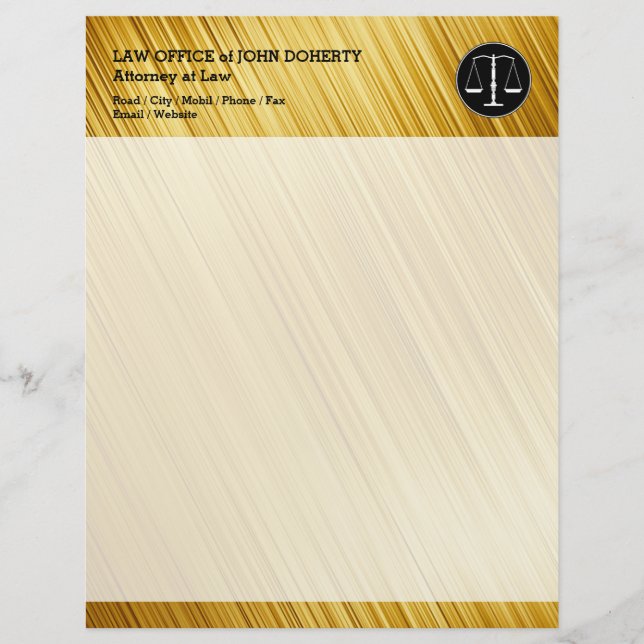 LAW OFFICE - stilvoller Letterhead Briefkopf (Vorderseite)