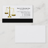 Law Offices Attorney Lawyer Scales of Justice Visitenkarte (Vorne/Hinten)