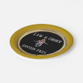 Law & Order Paper Plate Pappteller (Schrägansicht)