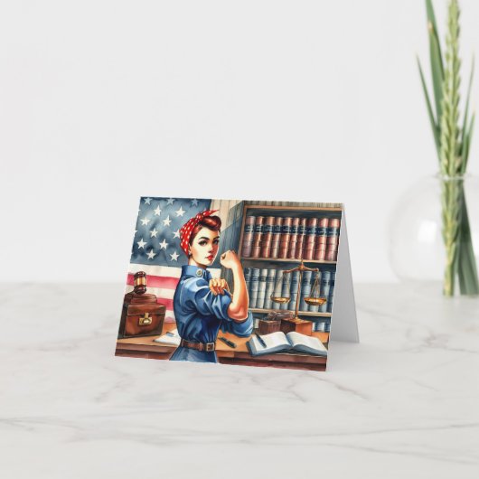 Law School Abschluss Card-Rosie - The Riveter Karte (Vorderseite)