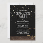 Law School Future Lawyer Gold Confetti Abschluss Einladung (Vorderseite)