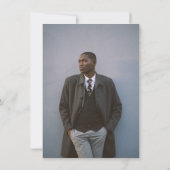 Law School Gold Script Photo Black Graduation  Einladung (Rückseite)