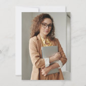 Law School Gold Script Photo Graduation Party Einladung (Rückseite)