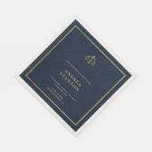 Law School Graduation Gold Photo Party Elegant Serviette (Ecke)