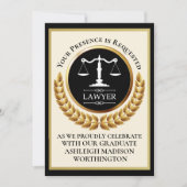 Law School Graduation Invitation Einladung (Vorderseite)