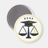 Law School Graduation Lawyer Magnet (Vorderseite/Rückseite)