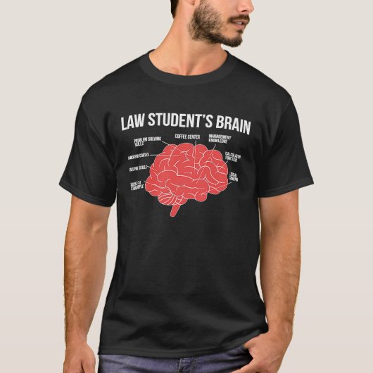 Law Student's Brain Lawyer To Be Law School T-Shirt (Vorderseite)