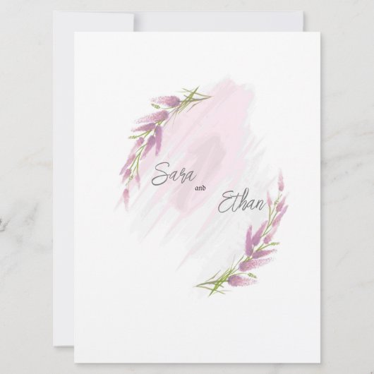 Lawander, Aquarellfarben-Wildblume (Rückseite)