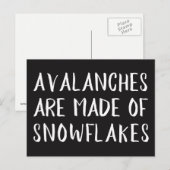 Lawinches are Made of Snowflakes, Left Message Postkarte (Vorne/Hinten)