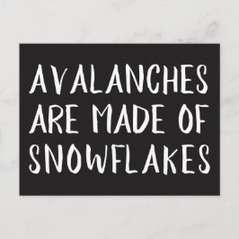 Lawinches are Made of Snowflakes, Left Message Postkarte