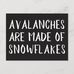 Lawinches are Made of Snowflakes, Left Message Postkarte