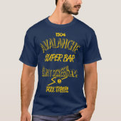 Lawinen-SuperBar Marquette - Gold auf Blau T-Shirt (Vorderseite)
