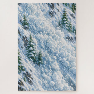 Lawinenberg-Schneeszene Puzzle