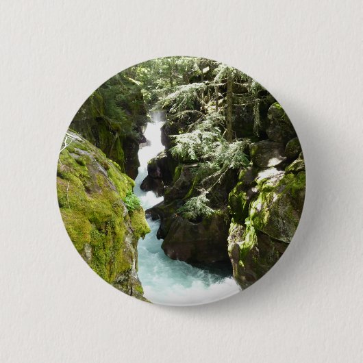 Lawinenschlucht II am Glacier-Nationalpark Button (Vorderseite)