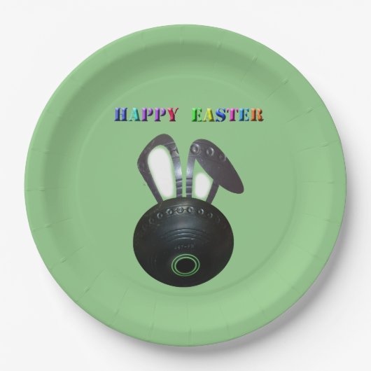 Lawinenschüssel Osterhase, Papier-Party-Teller Pappteller (Vorderseite)