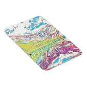 Lawinensee abstrakte Wasserfarbe Magnet (Rechte Seite)