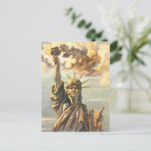 Lawless Lady Liberty Postkarte (Stehend Vorderseite)