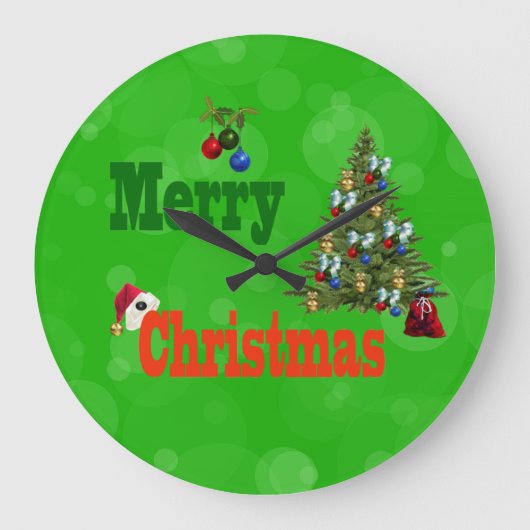Lawls Weihnachtsstil, große Wall Uhr (Vorderseite)