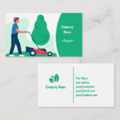 Lawn and Landscaping Business Card Template Visitenkarte (Vorne/Hinten)