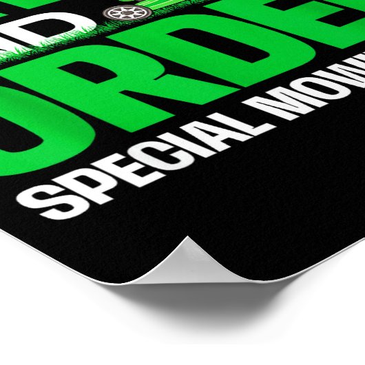 Lawn And Order Special Mowing Unit - Lawn Mower Ga Poster (Ecke)