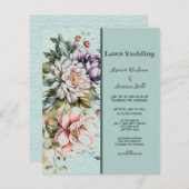 LAWN Aquamarine und Lila Vintage Blumenhochzeit (Vorne/Hinten)