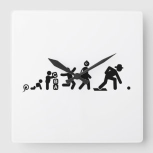 Lawn Bowl Quadratische Wanduhr