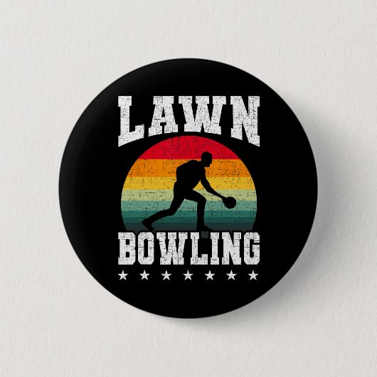 Lawn Bowling Bowler Button (Vorderseite)