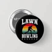 Lawn Bowling Bowler Button (Vorne & Hinten)