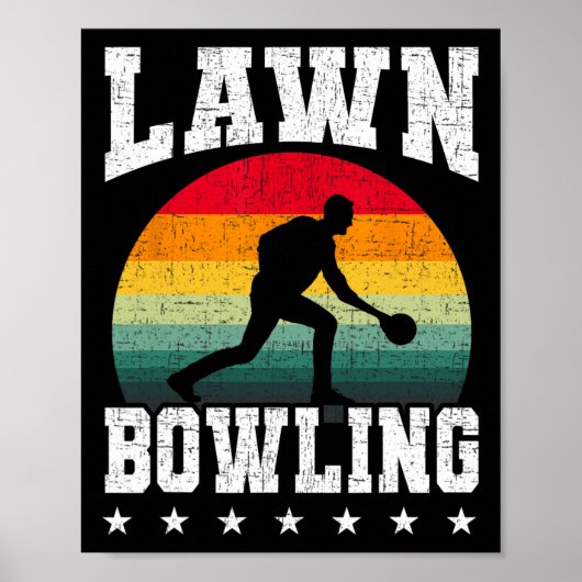 Lawn Bowling Bowler Poster (Vorne)