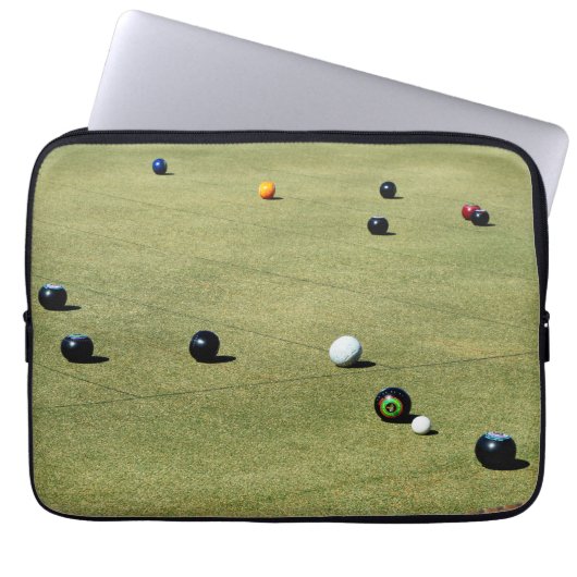 "Lawn Bowls Action Game" Laptopschutzhülle (Vorderseite)