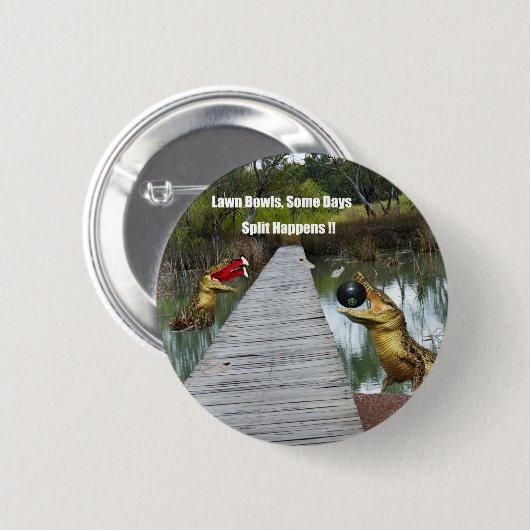 Lawn Bowls Australia Split Happens, Abzeichen Button (Vorne & Hinten)