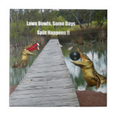 Lawn Bowls Australia Split Happens, Keramik Tile Fliese (Vorderseite)