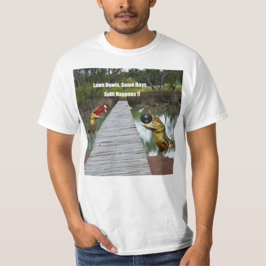 Lawn Bowls Australia Split Happens, Mens Value T-S T-Shirt (Vorderseite)