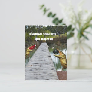 Lawn Bowls Australia Split Happens, Postcard Postkarte