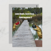Lawn Bowls Australia Split Happens, Postcard Postkarte (Vorne/Hinten)