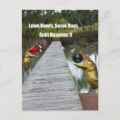 Lawn Bowls Australia Split Happens, Postcard Postkarte (Vorderseite)