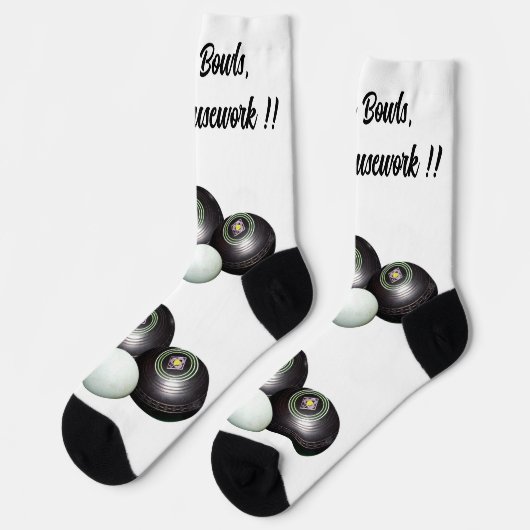 Lawn Bowls Beats Housework Funny, Crew Socken (Linkes Detail)