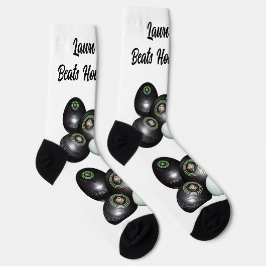 Lawn Bowls Beats Housework Funny, Crew Socken (Rechts)