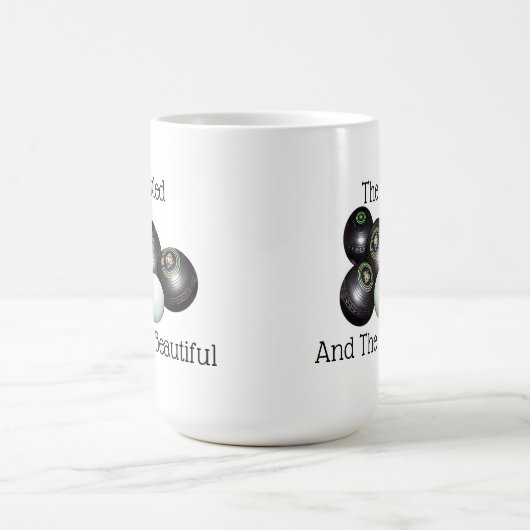 Lawn Bowls Bowled Schönes Logo, Kaffeetasse (Mittel)
