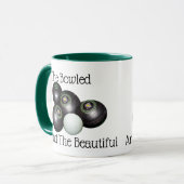 Lawn Bowls Bowled Schönes Logo, Tasse (Vorderseite Links)