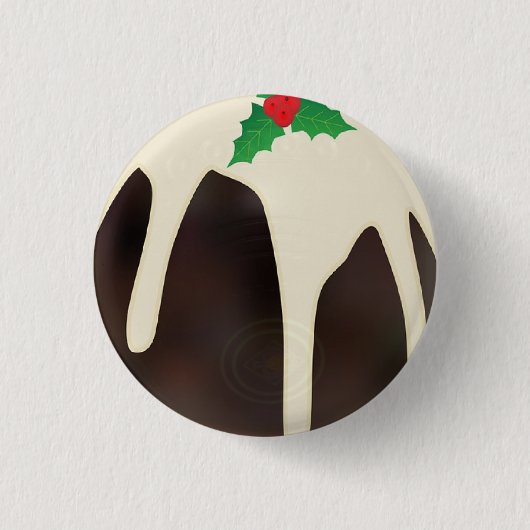 Lawn Bowls Christmas Pudding, Button (Vorderseite)