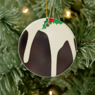 Lawn Bowls Christmas Pudding, Keramik Ornament